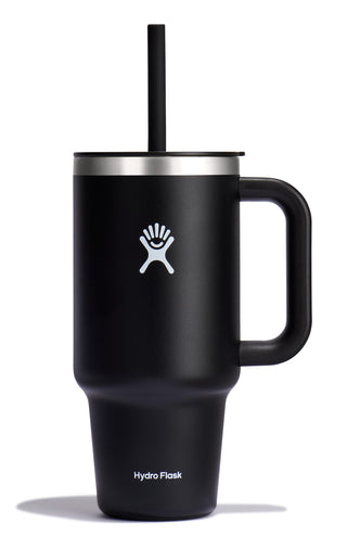 Hydro Flask Travel Tumbler with Handle, Lid and Straw - Insulated Stainless Steel in 32 Oz Trillium