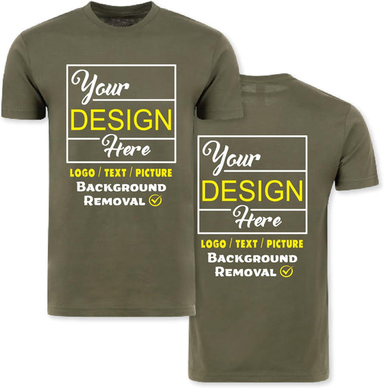 Personalized Image/Text for Your Company/Wedding/Greetings with Digital Printing | Unisex Adult | Custom T-Shirt