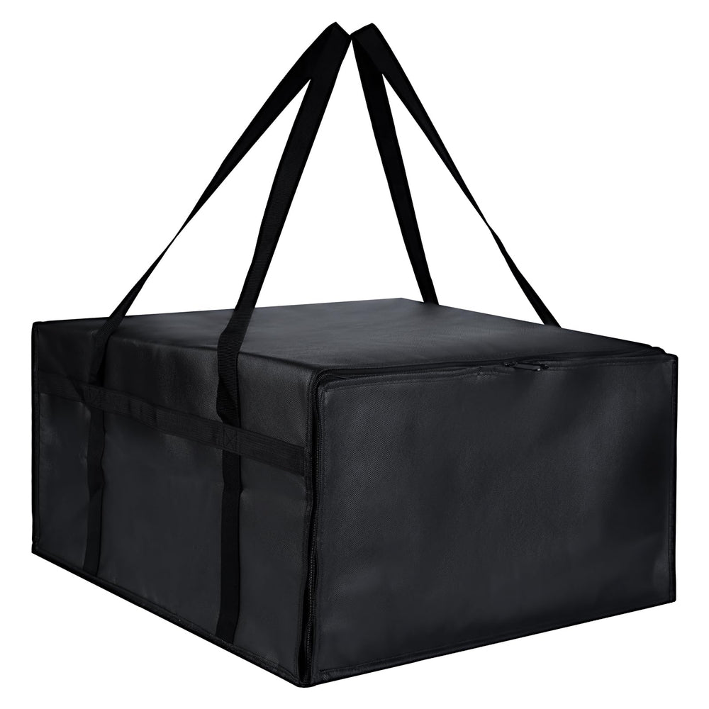 Insulated Food Delivery Bag, XXXL Insulated Reusable Grocery Cooler/Hot Bags, Tote Bag for Shopping/Travel/Doordash, Catering Bag Doordash 22x14x13, Black, 1-Pack
