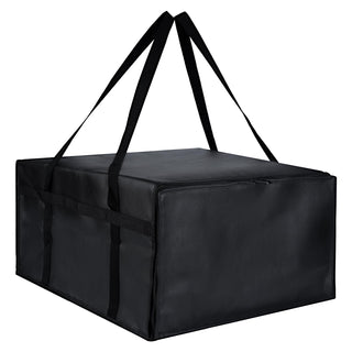 Insulated Food Delivery Bag, XXXL Insulated Reusable Grocery Cooler/Hot Bags, Tote Bag for Shopping/Travel/Doordash, Catering Bag Doordash 22x14x13, Black, 1-Pack