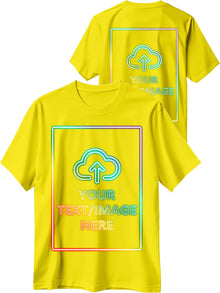 Custom T Shirts with Photo/Logo/Text - Personalized Comfort Cotton Tee for Men Women Design Your Own Shirt Front & Back Print