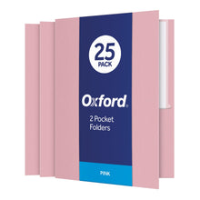 Oxford Twin-Pocket Folders, Textured Paper, Letter Size, Black, Holds 100 Sheets, Box of 25 (57506EE), 8-1/2 x 11