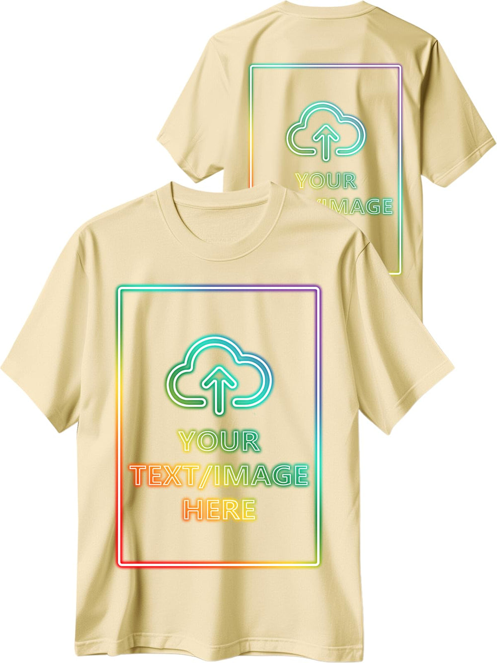 Custom T Shirts with Photo/Logo/Text - Personalized Comfort Cotton Tee for Men Women Design Your Own Shirt Front & Back Print