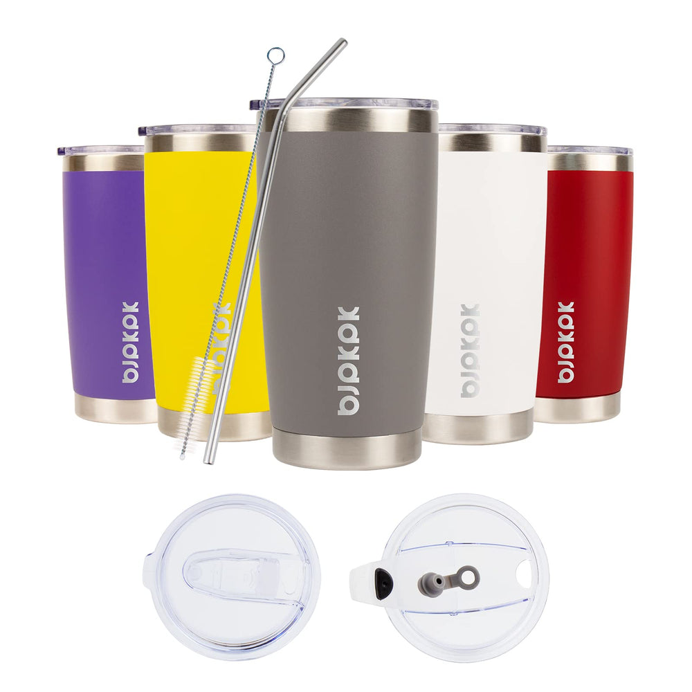BJPKPK 30oz Stainless Steel Tumbler Color Block Insulated Tumblers Cup with Lid and Straw, Double Walled Travel Coffee Mug,Mint