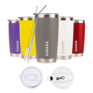 BJPKPK 30oz Stainless Steel Tumbler Color Block Insulated Tumblers Cup with Lid and Straw, Double Walled Travel Coffee Mug,Mint