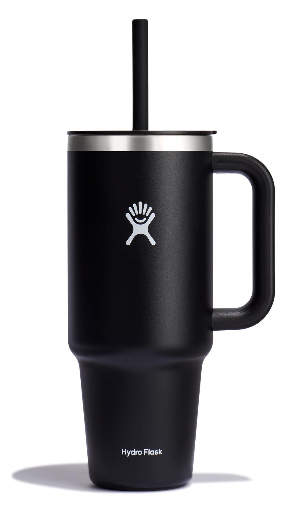 Hydro Flask Travel Tumbler with Handle, Lid and Straw - Insulated Stainless Steel in 32 Oz Trillium
