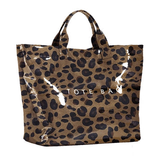 KAMEILONG Women's Large PVC Tote Bag Letters Print Handbags Paper Shoulder Bag Clear Shopping Hobo Bag
