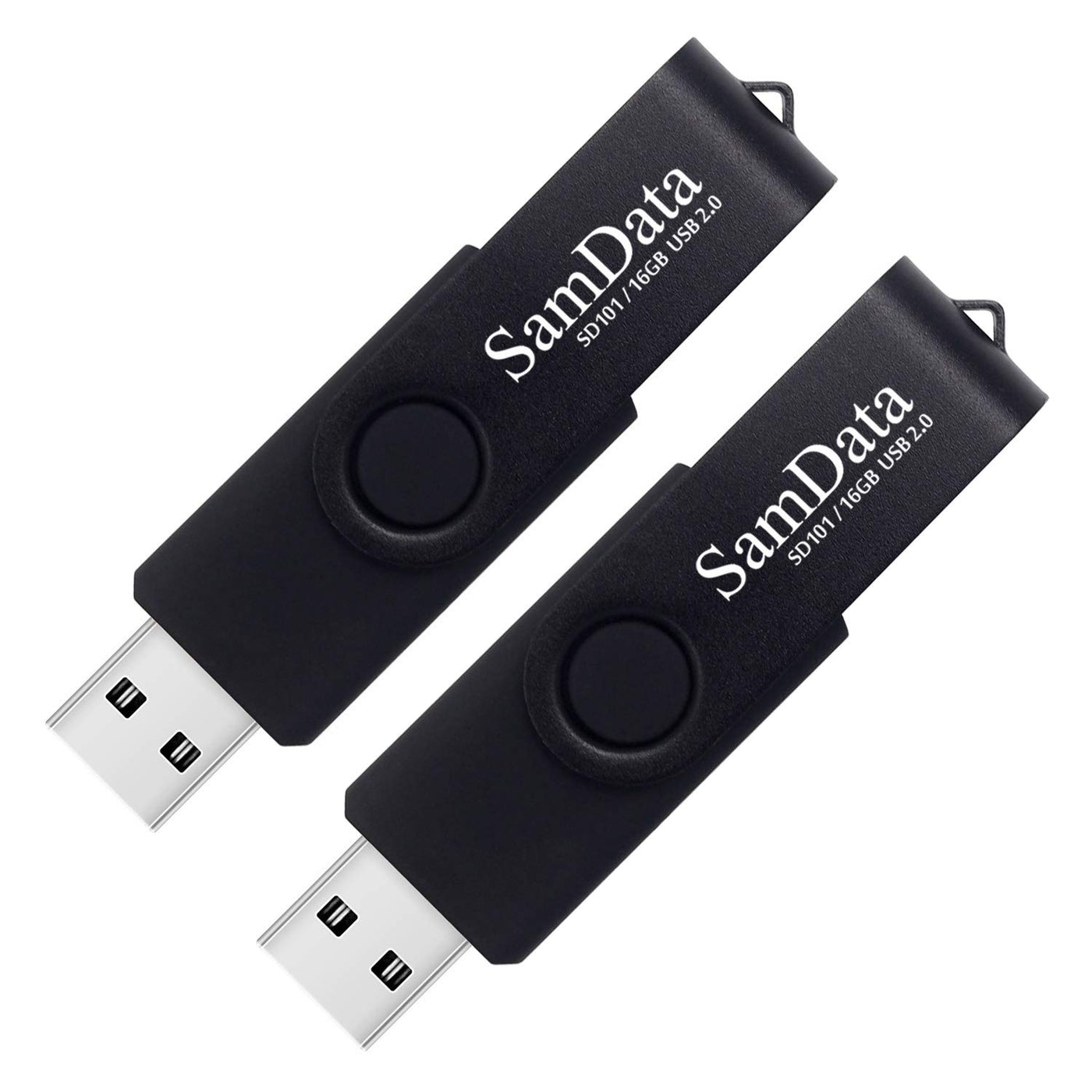 SamData 32GB USB Flash Drives 2 Pack 32GB Thumb Drives Memory Stick Jump Drive with LED Light for Storage and Backup (2 Colors: Black Blue)