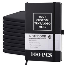 Personalized Notebook-Can Customize Logo/Text/Image, Customizable A5 Journal Notebook Daily Journals For Writing-192 Lined Pages 8.5 x 5.71 Inch,Black