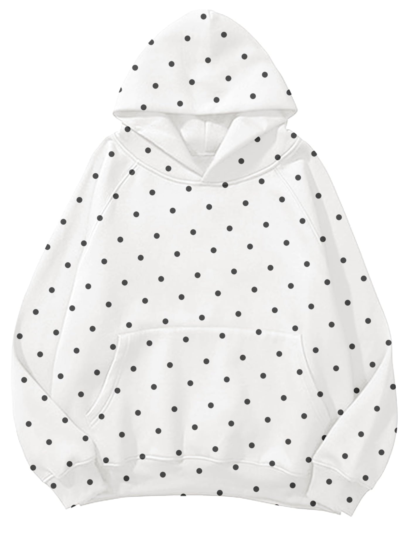 Lauweion Women Solid Basic Fleece Letter Loose Hoodie Sweatshirt Long Sleeve Kangaroo Pocket Drop Shoulder Pullovers Top