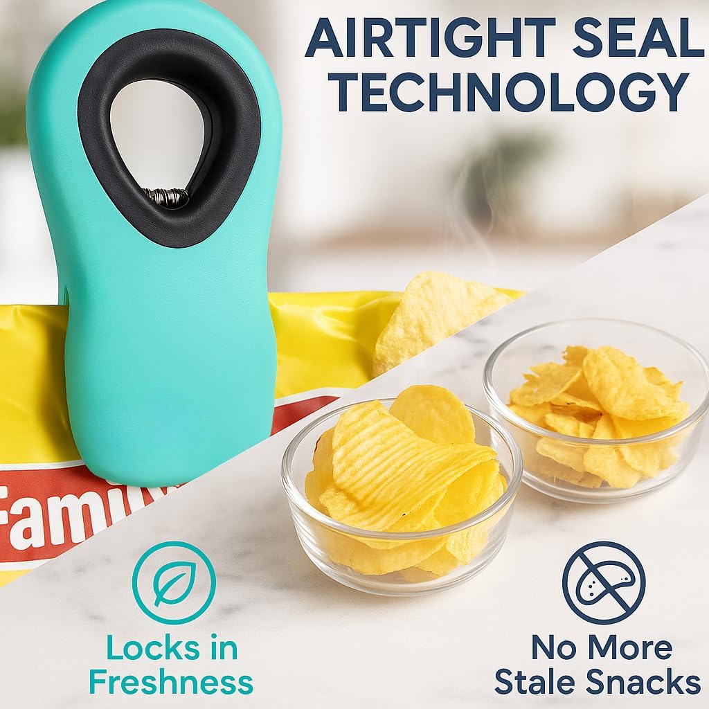 Mr. Pen- Magnetic Chip Clips, 6 Pack, Airtight Seal Reusable Bag Closers for Food Storage, Snacks, Bread & Kitchen Organization, Strong Plastic Clips for Refrigerator Use