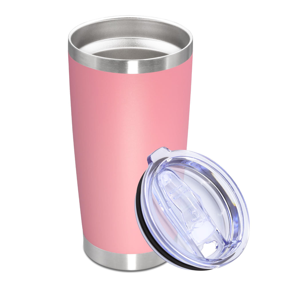 20oz Tumbler Stainless Steel Tumbler Cup with Lid Vacuum Insulated Double Wall Travel Mug, Durable Powder Coated Travel Coffee Tumbler Mug for Hot & Cold Drinks, Purple,1 Pack