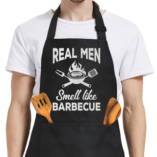 SANDJEST Funny Mens Aprons with Pockets for BBQ Grilling Cooking Grandpa Husband Apron for Birthday Christmas Father's Day
