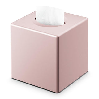 Y-in Hand Tissue Box Cover, Modern Decorative Square Facial Storage Tissue Box Holder, Home Accessories for Bathroom Vanity Countertops, Dressers, Night Stand, Parlors and Office - Matte Black