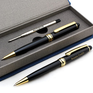 Custom Engraved Pen & Money Clip Wallet Gift Set – Personalized Ballpoint Pen with Refill, Luxury Gift Box for Men