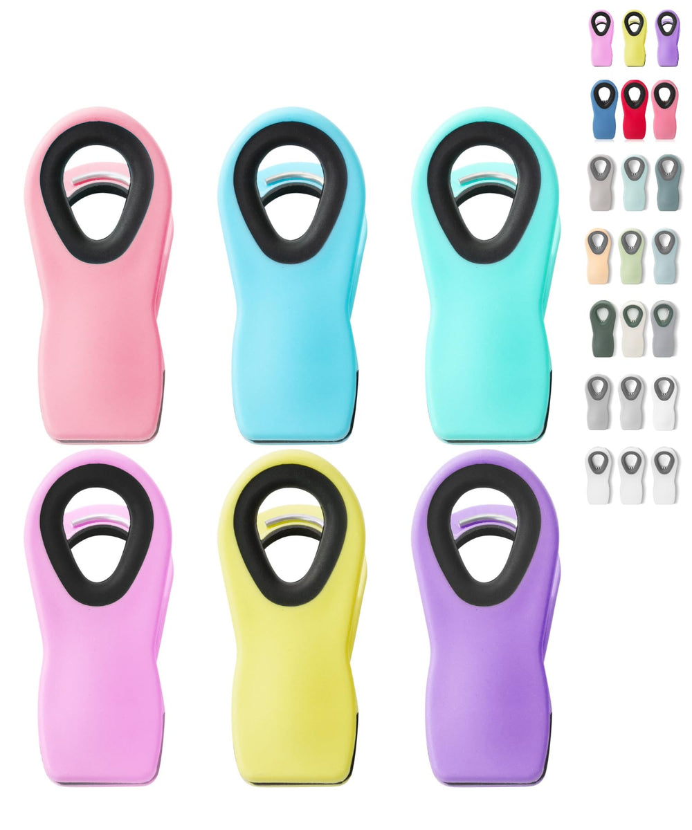 Mr. Pen- Magnetic Chip Clips, 6 Pack, Airtight Seal Reusable Bag Closers for Food Storage, Snacks, Bread & Kitchen Organization, Strong Plastic Clips for Refrigerator Use