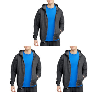 Hanes Men's Zip-up Hoodie, Ecosmart Fleece Full-zip Hoodie for Men, Hooded Sweatshirt