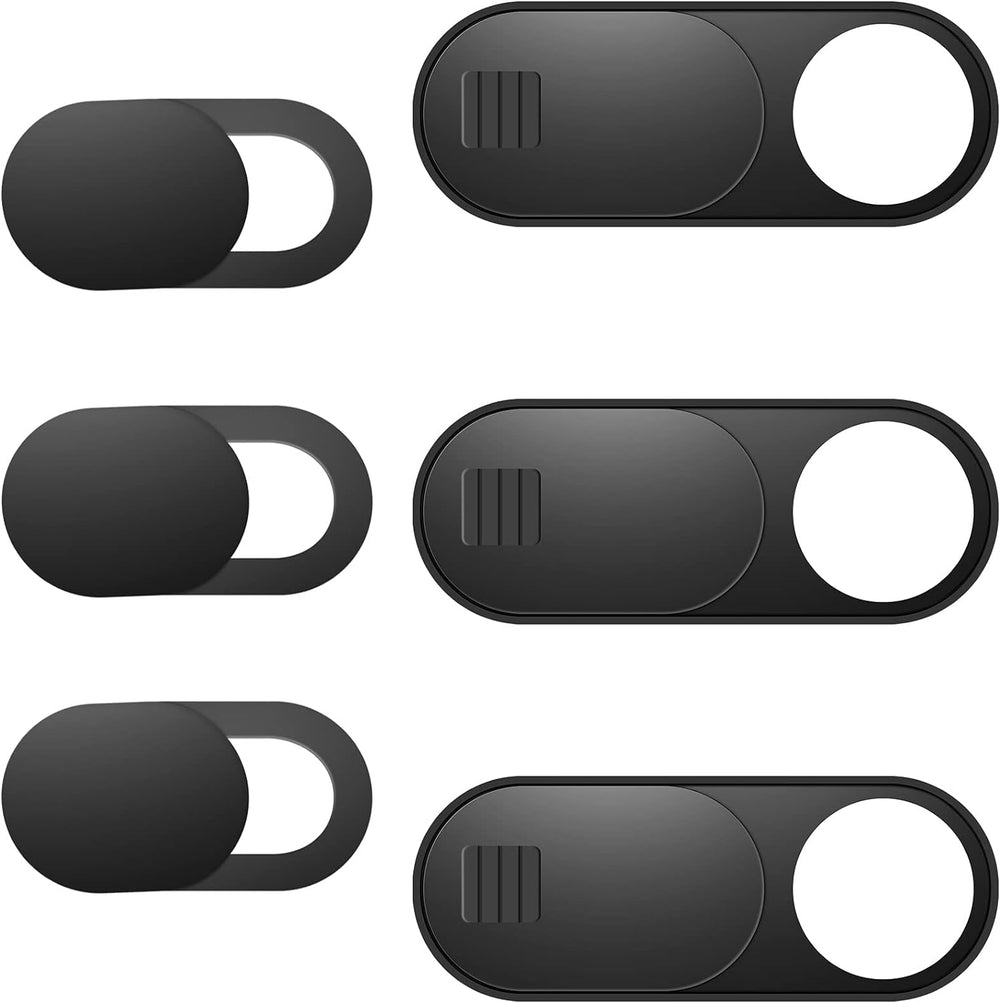 ZUCUCUC Laptop Camera Cover Slide, Phone Camera Cover Slide, 6 Pack Ultra Thin Webcam Cover Slide for Laptop, Desktop, PC, Tablet, Smartphone, Protect Your Privacy and Security(Black)