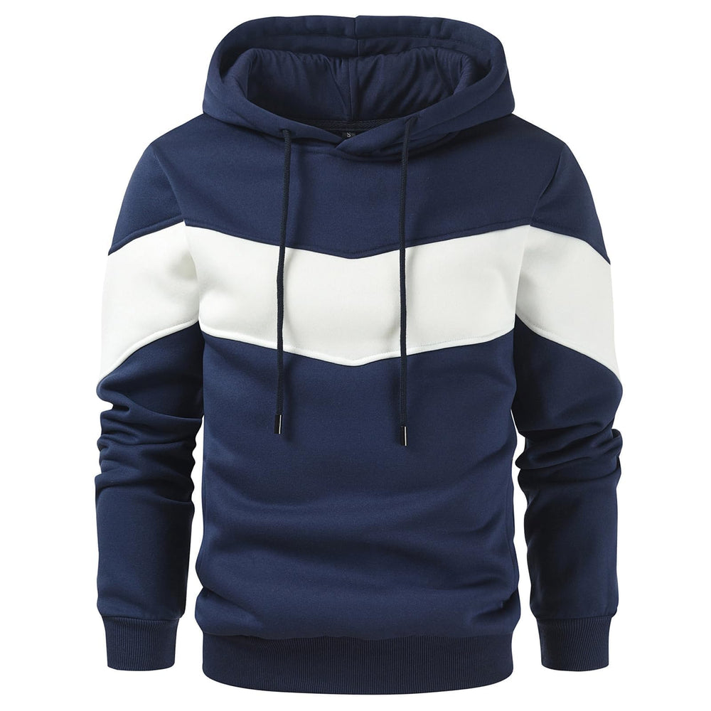 Gesean Men's Novelty Color Block Pullover Fleece Hoodie Long Sleeve Casual Sweatshirt with Pocket