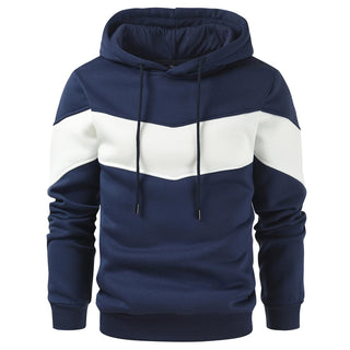 Gesean Men's Novelty Color Block Pullover Fleece Hoodie Long Sleeve Casual Sweatshirt with Pocket