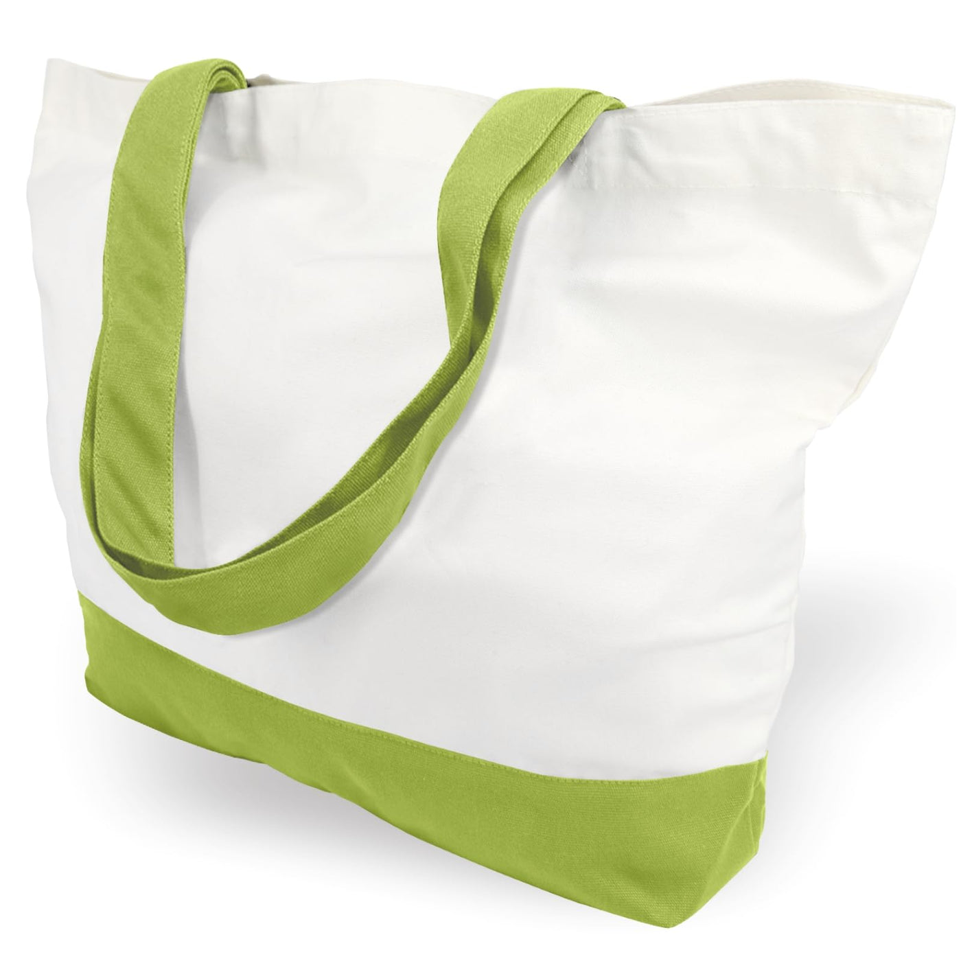 TOPDesign 1 | 3 | 6 | 12 | 24 Pack Super Strong Large 12oz Cotton Canvas Tote Bag, Reusable Grocery Shopping Cloth Bag, Fashionable Two-Tone Tote for Crafts, DIY Your Creative Designs (Pack of 1)
