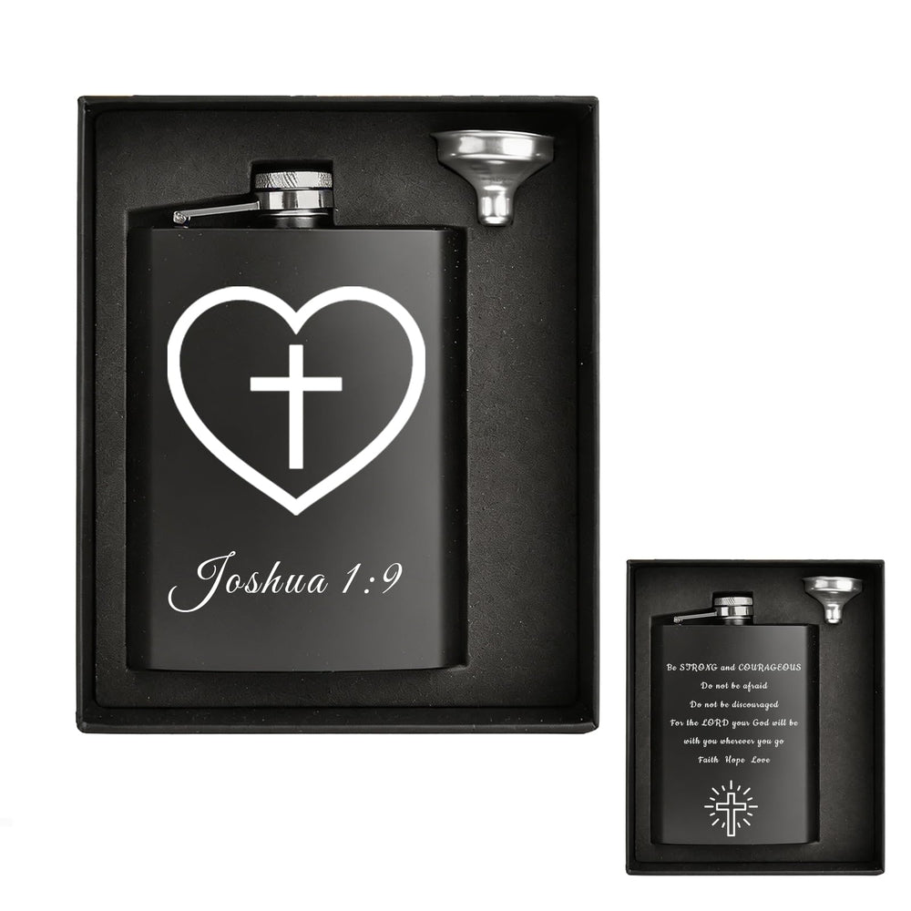 Custom Flask for Men Personalized Engraved 8 Oz Hip Flasks With Photo Text Customized Liquor Flask Gifts for Grandpa Men Him Dad Husband Fathers Day Christmas Groomsman (Custom Photos)
