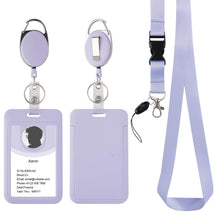 Retractable ID Badge Holder with Breakaway Lanyard,Heavy Duty Badge Reel,Detachable Keychain, Cruise Ship Cards Holder,for Nurse Officer Teacher Security Staff Women Men