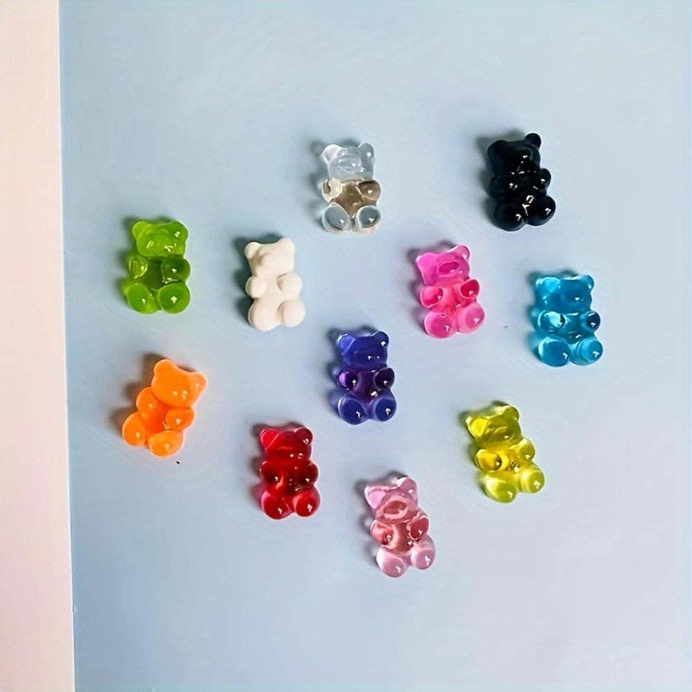 10pcs Gummy Bear Fridge Magnets | Strong Small Cute Fun Decorative | Office Kitchen Locker Whiteboard Organization