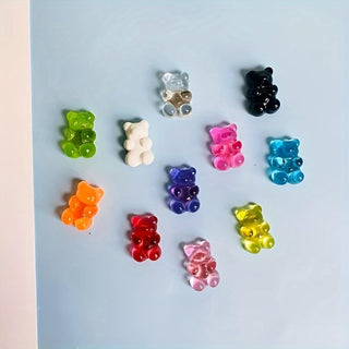 10pcs Gummy Bear Fridge Magnets | Strong Small Cute Fun Decorative | Office Kitchen Locker Whiteboard Organization