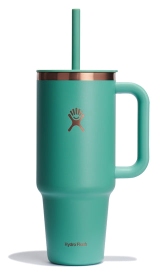 Hydro Flask Travel Tumbler with Handle, Lid and Straw - Insulated Stainless Steel in 32 Oz Trillium