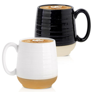 HASENSE Coffee Mugs Gift Set, 20oz Ceramic Mugs Set of 2 with Handle, Glaze Coasters & Spoons in Storage Box,Perfect Valentine‘s Day Gift for Coffee Tea and Cocoa, White