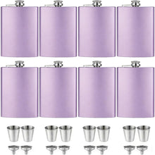 ROMORC 2 Pack Hip Flasks for Liquor Matte Black 8 Oz Stainless Steel Leak-proof Thin Flasks with 2pcs Funnels and Cups for Wedding Party, Groomsman, Bridesmaid, Gift (Black)