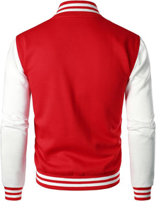HOOD CREW Man’s Varsity Baseball Jacket Cotton Blend Letterman Jackets