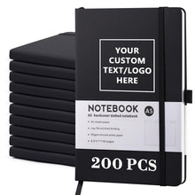 Personalized Notebook-Can Customize Logo/Text/Image, Customizable A5 Journal Notebook Daily Journals For Writing-192 Lined Pages 8.5 x 5.71 Inch,Black