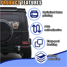 Funny Rocking Raccoon Sticker Decal - Cute Car Window Decal Waterproof Vinyl Sticker, 5.11×4.42 Inch Raccoon Pattern Car Laptop Wall Window Bumper Sticker (1PC)