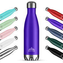 Mont-Clair H2O Stainless Steel Water Bottle, Vacuum insulated - BPA Free, 12h Hot & 24h Cold Drinks, Metal Water Bottle 17oz Leakproof, Ideal for Adult, Kids, Running - Black
