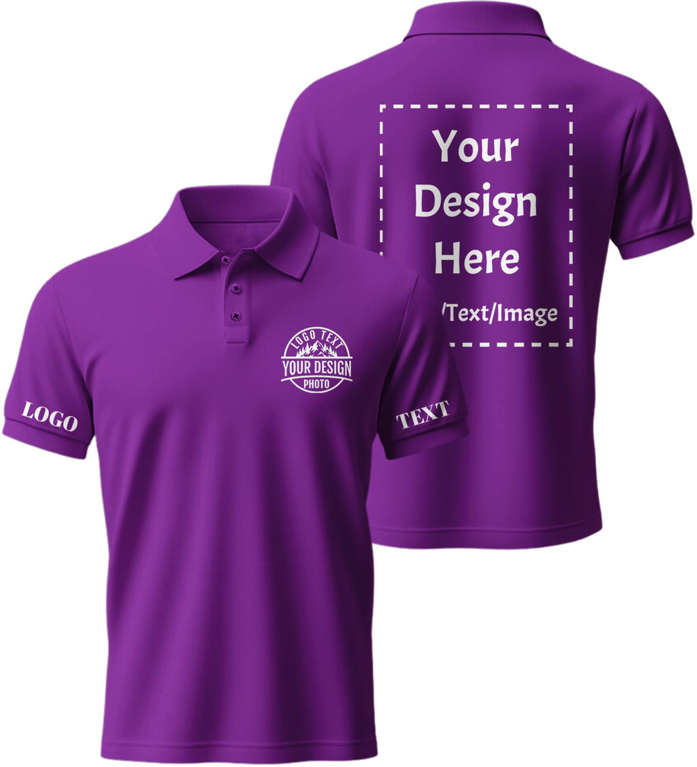 Custom Polo Shirts for Men Women, Personalized Business Golf Shirt, Customized Breathable Casual Polo Shirts for Company