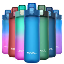 Opard Zip 20oz Plastic Water Bottle Dishwasher Safe, Leakproof Flip-Top Lid, BPA Free Tritan, Wide Mouth Reusable Kids Water Bottle for School Hiking Commuting Outdoor Travel and Gym