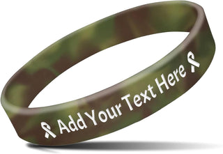 Custom Rubber Bracelets with Text Logo Clipart Customizable Bracelet Personalized 1/2 Inch Silicone Wristbands for Awareness, Events, Support, Promotions