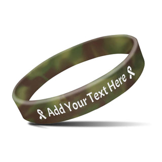 Custom Rubber Bracelets with Text Logo Clipart Customizable Bracelet Personalized 1/2 Inch Silicone Wristbands for Awareness, Events, Support, Promotions