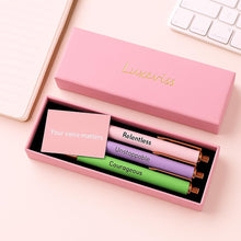 3 pcs Inspirational Pens - Nice Cute Fancy Pen Set Gifts for Women Teacher Coworkers Appreciation Office Supplies Black Ink