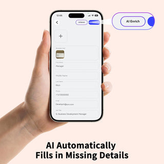 AI Smart Digital Business Card, Scan and Digitize | Automated Contacts Enrichment | Voice Notes Transcription | AI Drafts Follow-Up Email | NFC Tap to Share | Eco-Friendly