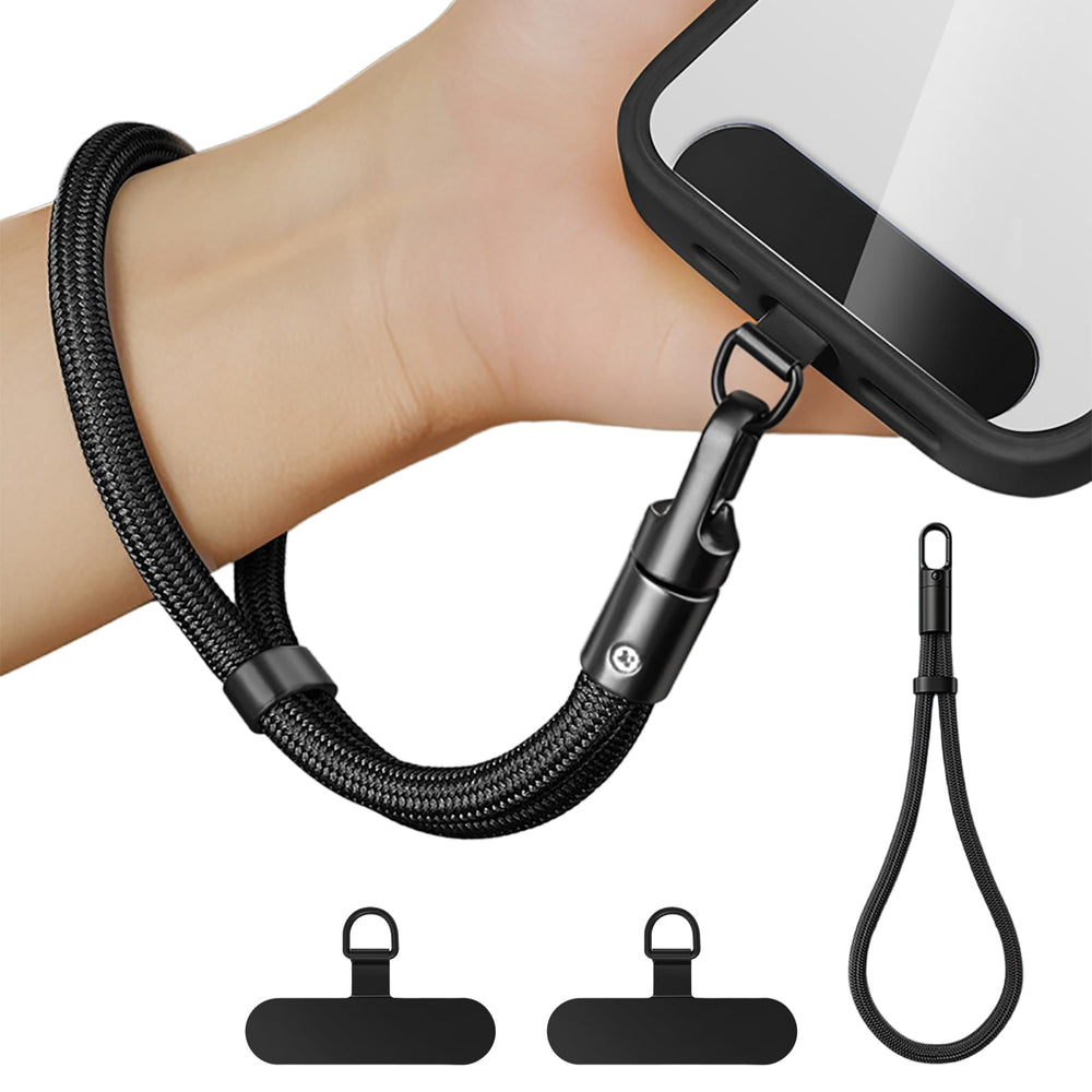 Anti Theft Phone Wrist Strap With 2 Metal Tether Tabs，Adjustable Wristlet & Hand Cell Phone Lanyard for Women and Men