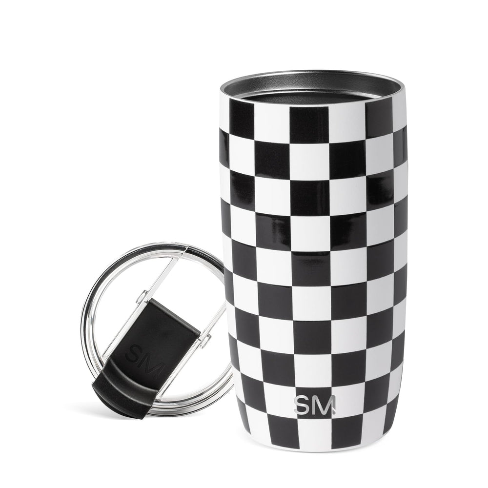 Simple Modern Voyager Tumbler with Flip Lid | Travel Coffee Mug | Insulated Stainless Steel Cold Brew Iced or Hot Coffee Cup | Gifts for Women Men Her Him | 16oz, Almond Birch