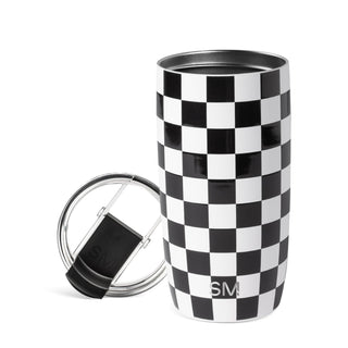 Simple Modern Voyager Tumbler with Flip Lid | Travel Coffee Mug | Insulated Stainless Steel Cold Brew Iced or Hot Coffee Cup | Gifts for Women Men Her Him | 16oz, Almond Birch