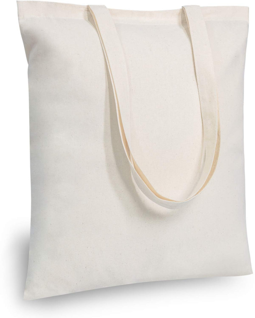 TOPDesign 5 | 12 | 24 | 48 | 192 Pack Economical Cotton Tote Bags, Lightweight Medium Reusable Grocery Shopping Cloth Bags, Suitable for DIY, Advertising, Promotion, Gift, Activity (5-Pack)