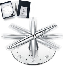 Spin Decision Pen – CNC-Machined 316L Stainless Steel Fidget Pen with Magnetic Stand | Smooth Writing Gel Ink | Stress Relief & Decision Maker |Office Desk Gift for Professionals