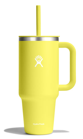 Hydro Flask Travel Tumbler with Handle, Lid and Straw - Insulated Stainless Steel in 32 Oz Trillium