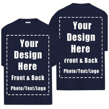 Custom T Shirts Front Back for Men Women Personalized T-Shirt Add Your Own Design with Image Text Logo Tee Tops