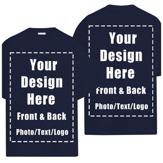 Custom T Shirts Front Back for Men Women Personalized T-Shirt Add Your Own Design with Image Text Logo Tee Tops